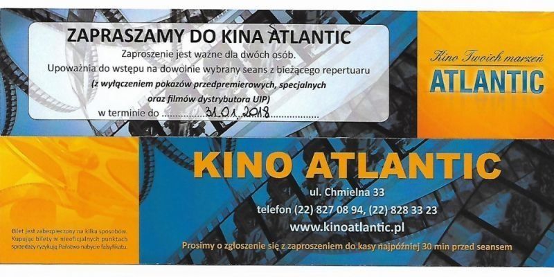Rozwiązanie konkursu  - Wygraj zaproszenie do kina Atlantic na dowolny seans!