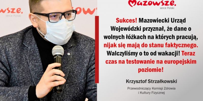 Komentarz radnego Sejmiku Mazowsza ws. tzw. "papierowych łóżek" covidowych