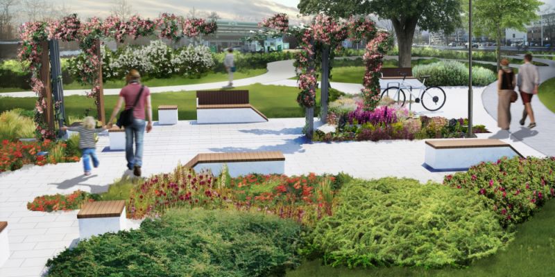 Przy Modlińskiej powstanie nowy Skwer.  Zielona przestrzeń ma zmienić oblicze Białołęki