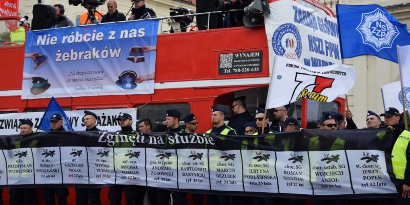 Wielki protest służb mundurowych w Warszawie!