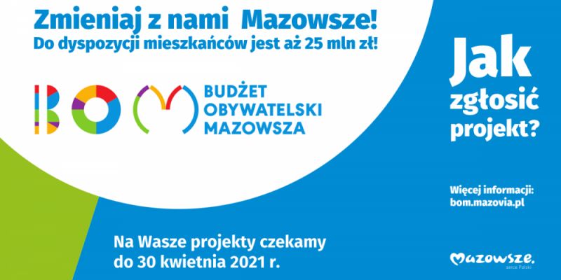 Dwa tygodnie na zgłaszanie projektów do budżetu obywatelskiego na Mazowszu