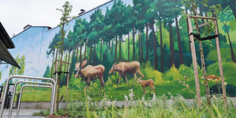 Nowy mural na Bielanach
