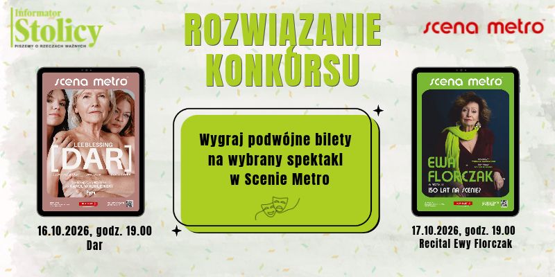 [ROZWIĄZANIE KONKURS] Wygraj podwójną wejściówkę na spektakl w Scenie Metro
