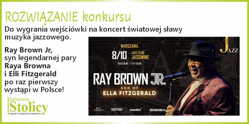 Rozwiązanie konkursu -  Wygraj wejściówki na koncert światowej sławy muzyka jazzowego