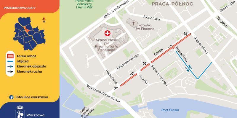 Ulica Okrzei zostanie przebudowana. Kiedy ruszą pierwsze prace?