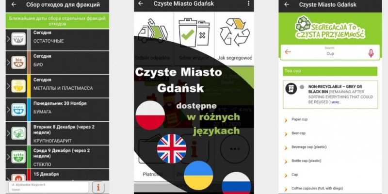 Aplikacja "Czyste Miasto Gdańsk" coraz bardziej popularna. Teraz także w innych językach