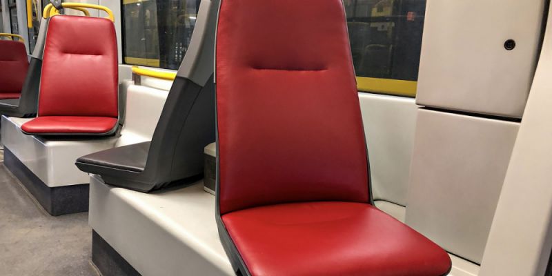Testowanie nowych foteli w tramwajach