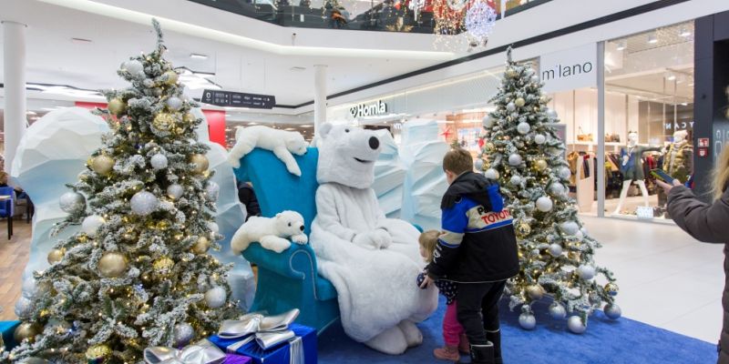 Polarne niedźwiedzie i świąteczne iluminacje w Galerii Północnej