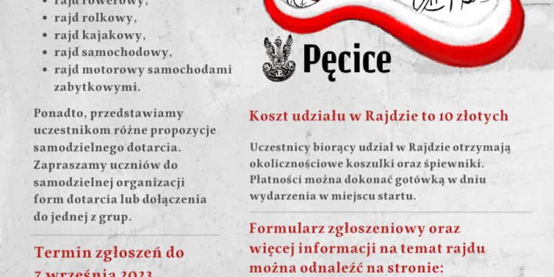 Burmistrz Dorota Stegienka wraz z Radą i Zarządem Dzielnicy Ochota zapraszają na 4. Rajd do Pęcic