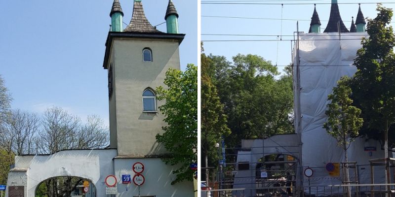 Trwa remont gołębnika, zwanego także domkiem gotyckim