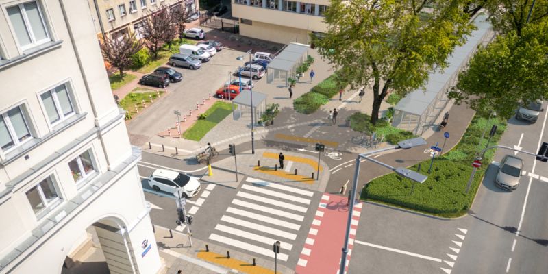 Zmiany na Alei Jana Pawła I –  nowa droga dla rowerów i parki kieszonkowe