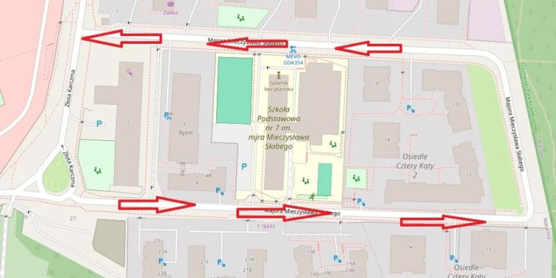 Gdańsk: zmiana organizacji ruchu na ul. mjra Mieczysława Słabego