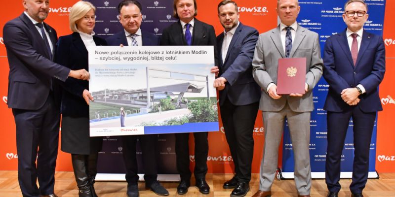Zielone światło dla kolejowego połączenia z lotniskiem w Modlinie