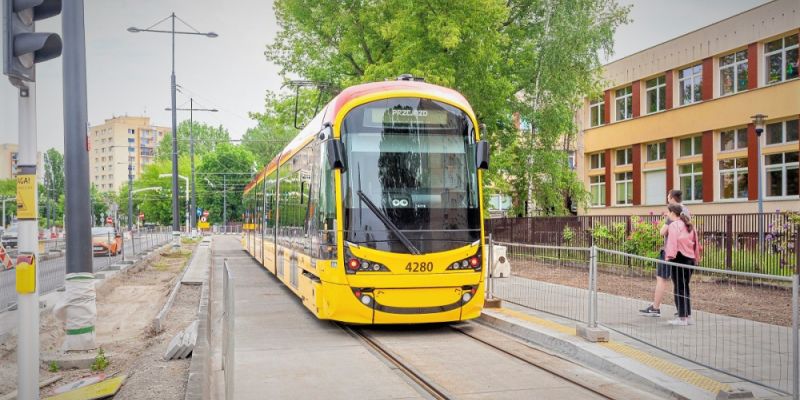 Tramwaje na Stegny coraz bliżej. Pierwsze testy na nowej trasie już wykonane