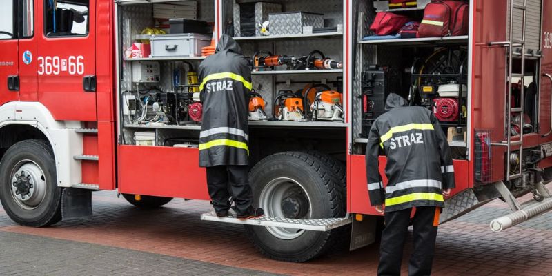 Pożar domu pod Warszawą