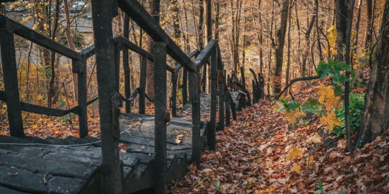 Rozpoczęła się odbudowa spalonych schodów w Babich Dołach