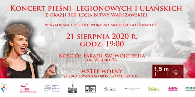 Koncert pieśni legionowych i ułańskich w największej świątyni warszawskiej Woli - kościele Parafii św. Wojciecha