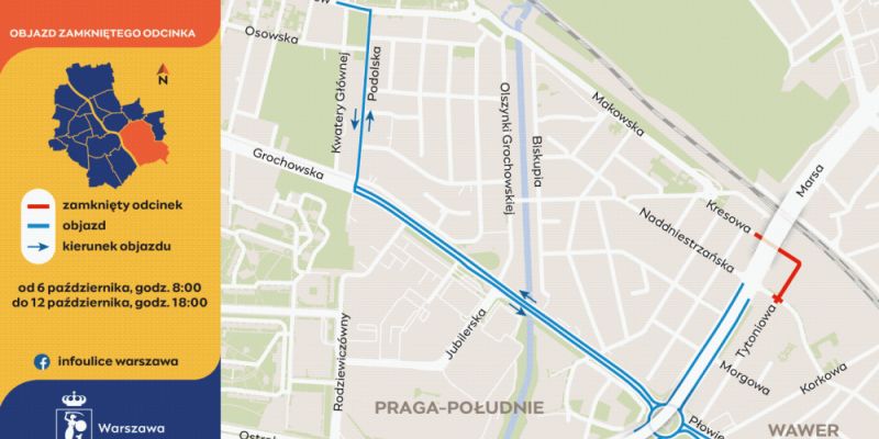 Ruszył remont ul. Tytoniowej w Wawrze