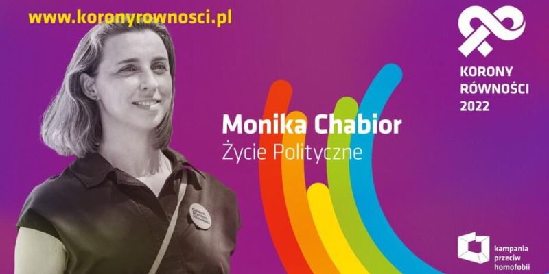 Korony Równości 2022 - głosowanie tylko do wtorku. Wśród nominowanych Monika Chabior