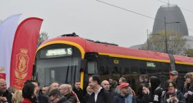 Pierwszy tramwaj z pasażerami dojechał do Wilanowa