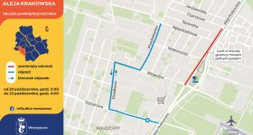 Dziś rozpoczynają się prace drogowe w al. Krakowskiej. Kierowcy pojadą objazdami