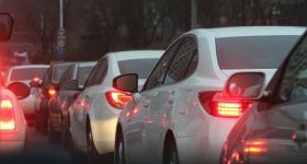 Ogromny korek na Moście Południowym