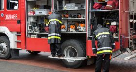 Pożar domu pod Warszawą