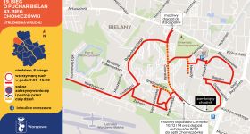 Wydarzenia biegowe na Bielanach - utrudnienia drogowe na Chomiczówce  w niedzielę 8 lutego